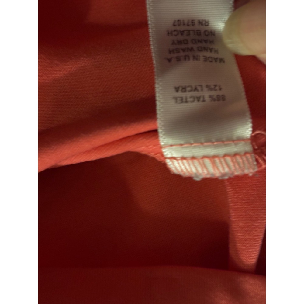 A'Nue Ligne Womens Coral 3/4 Sleeve Top Size 11 Round Neck Casual - Picture 6 of 6